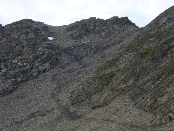 die letzten Meter in die Pfortscharte