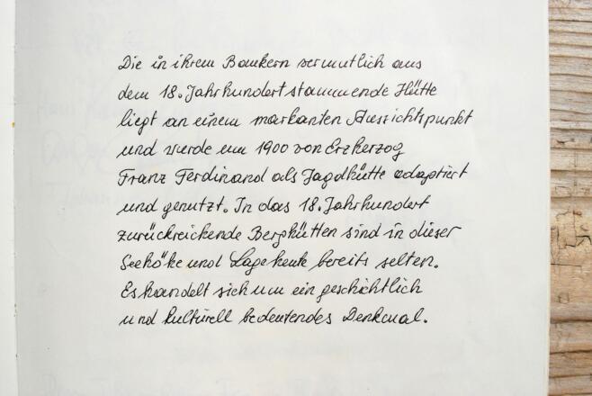 Aus dem „Hüttenbuch“ der Bärenriedlau