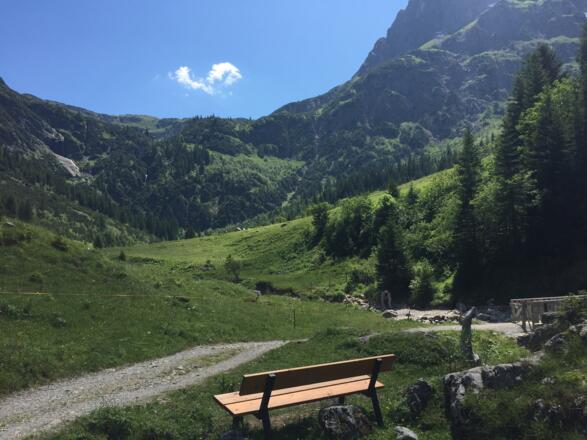 Blick ins Tal - Aussichtsbank