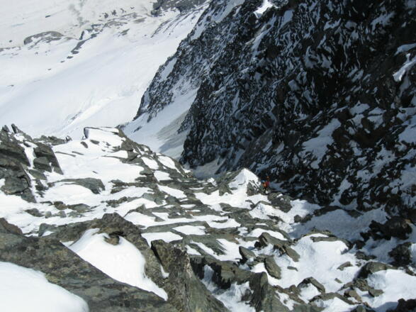 Blick von oben in die Rinne
