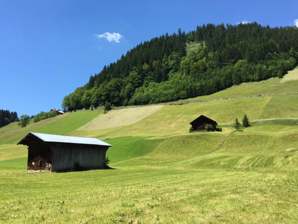 Start der Tour in Mittelberg Bödmen