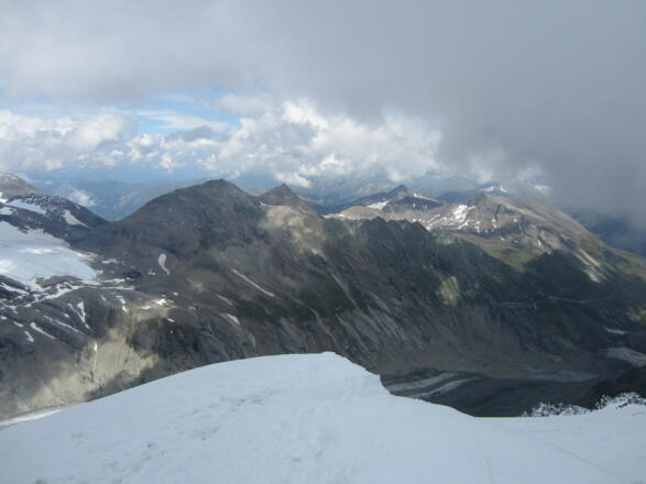Aussicht vom Großglockner: Pasterze, Franz Josef Höhe