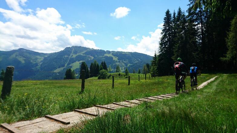 super Abfahrt zwischen Gründeck und Vogeialm