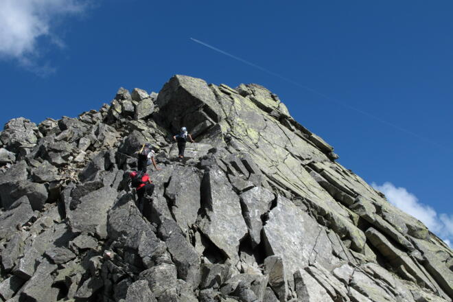 Amertaler Scharte in Richtung Landeggkogel