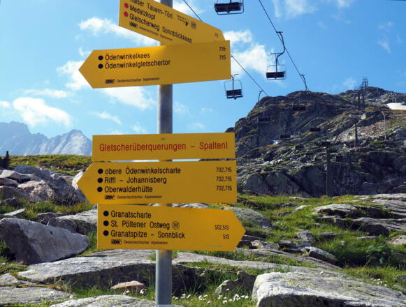 Wegtafel bei der Litfstation ~2255m