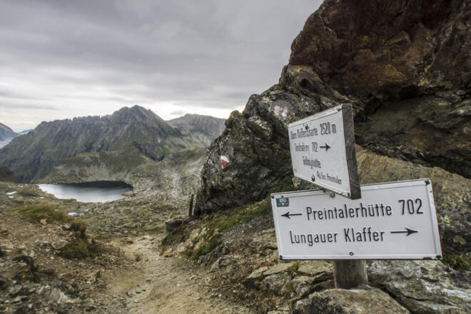 Auf der oberen Klafferscharte, auch bekannt als Klafferschneide