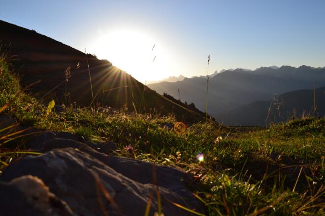 Sonnenaufgang auf dem Weg zum Hohen Ifen