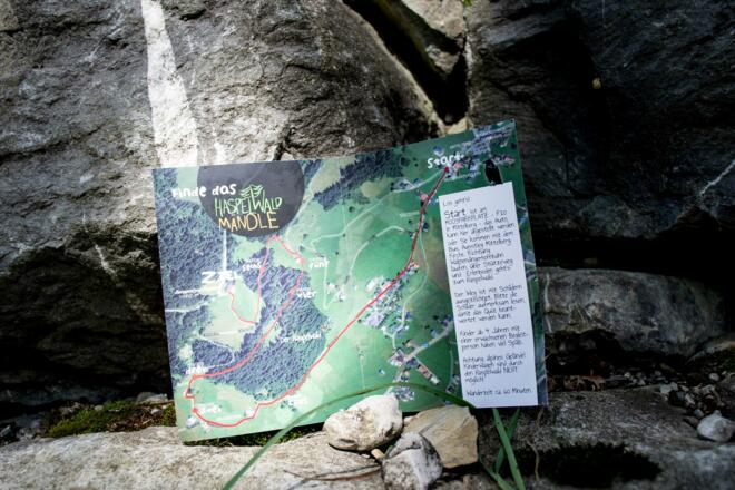 Flyer zum MItnehmen an der ersten Station