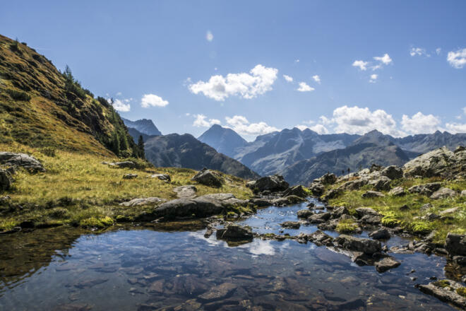 Kristallklares Wasser beim Kaltenbach