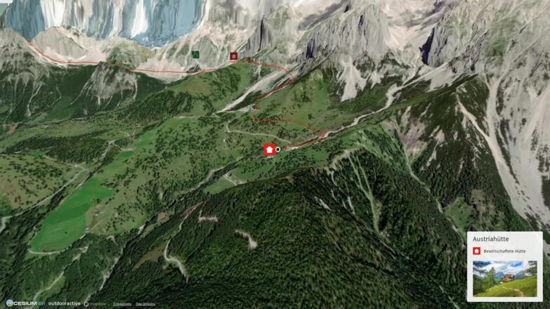 Bergtour im Dachstein-Gebirge: Dachsteinhüttenrunde Etappe 1: Von der Austriahütte zur Adamekhütte