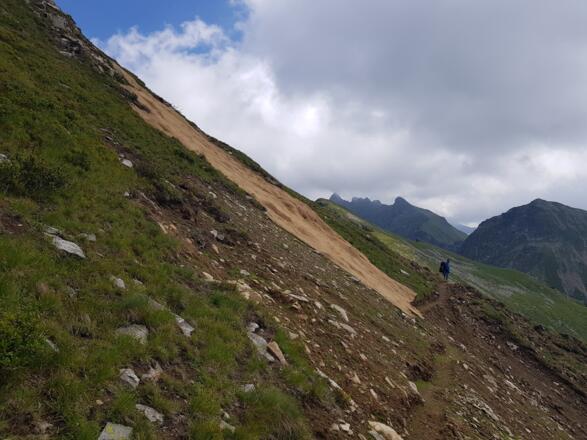 Neubegrünung einer Hangrutschung im Bereich Rauhenberg-Sonntagerhöhe