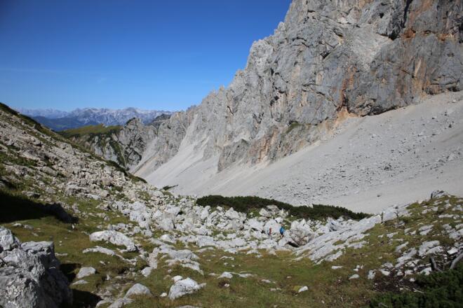 Nach dem Tor Blick zum Tennengebirge