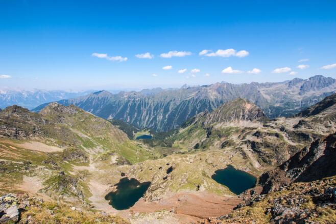 Blick ins Duisitzkar und zu den Buckelkarseen