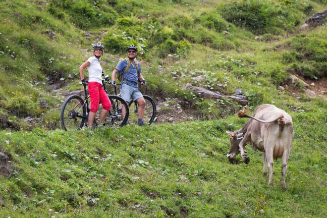Mit dem Mountainbike zur Alpe Melköde