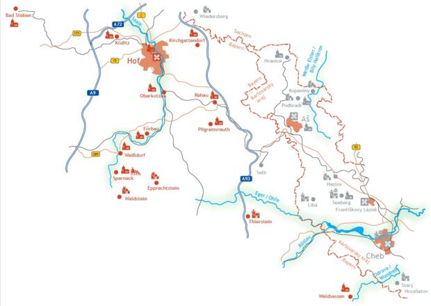 Kulturweg der Vögte - Karte der Etappe 7