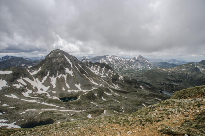 Blick von der Rotmandlspitze ins Vetternkar und zu den Giglachseen