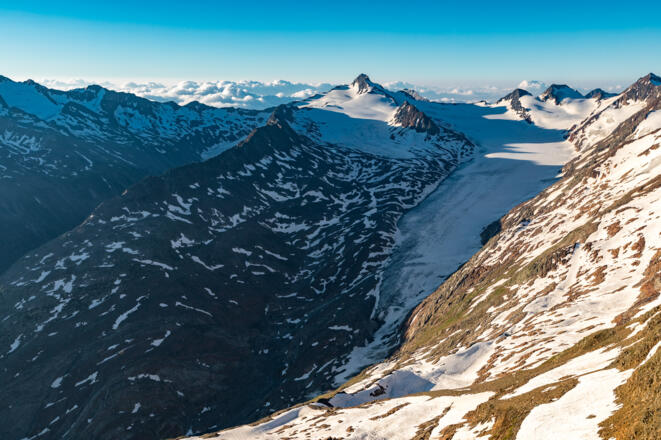 Blick zum Gurgler Ferner und zur Hochwilde.