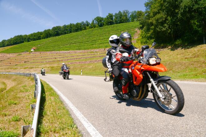 Biker im Taubertal