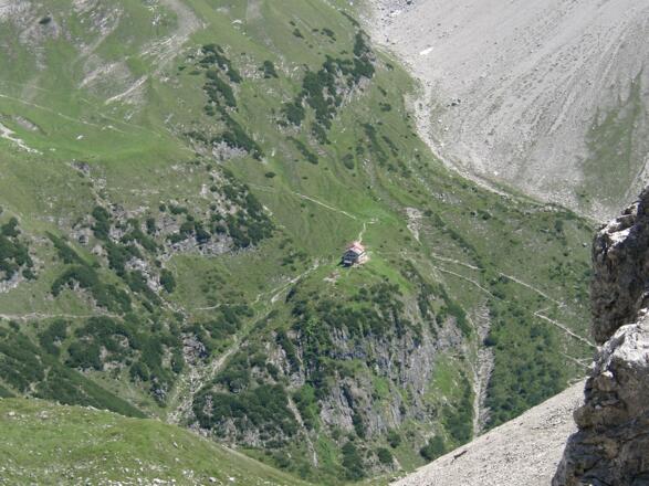 Blick zur Steinseehütte