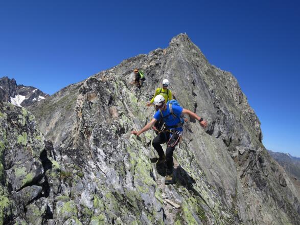 Anschließend wieder Gelände zum Abklettern.