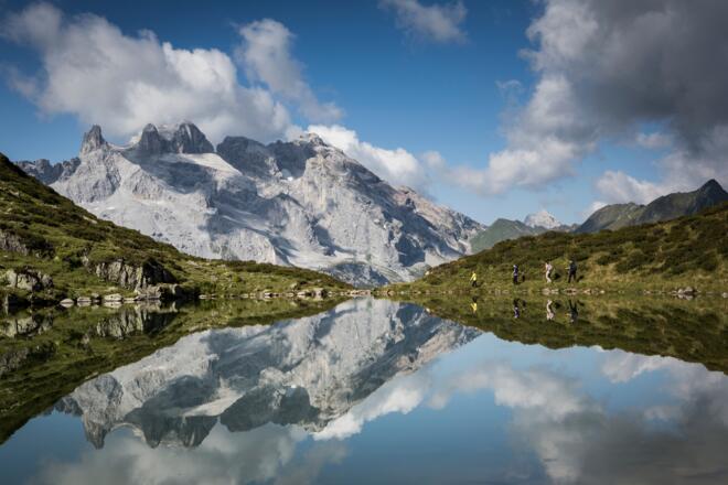 Tobelsee mit Drei Türme im Hintergrund