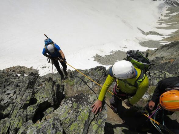 Die erste Abseilstelle, ca. 20 m.