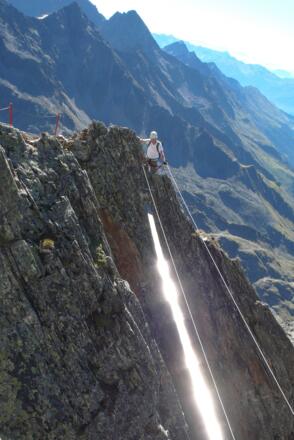 Seilbrücke am Glödis-Klettersteig