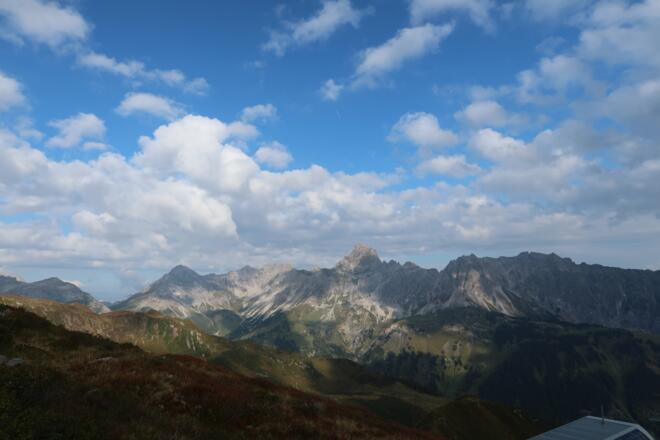 Blick vom Golmer Joch auf die Zimba