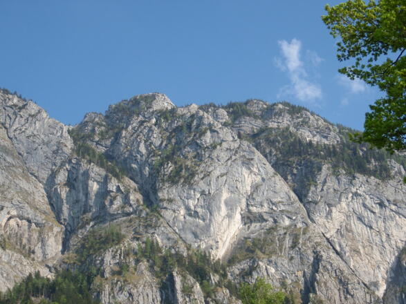 Rückblick in die Steilwand vom Attersee