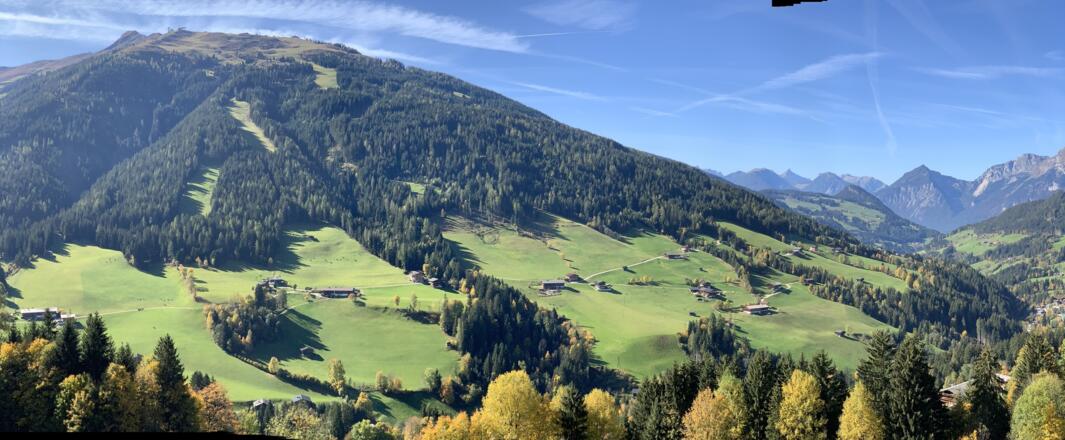 Blick vom Wurmhof Alpbach Richtung Wiedersbergerhorn