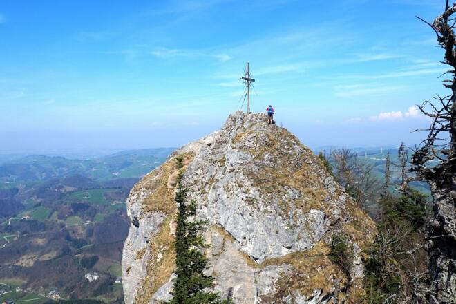 Steinerner Jäger 1185m vom Gratkamm gesehen