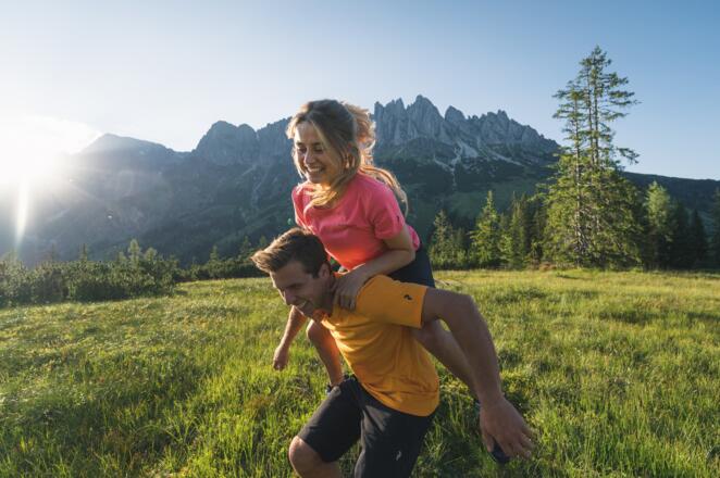 Auch der Spaß kommt beim Wandern nicht zu kurz