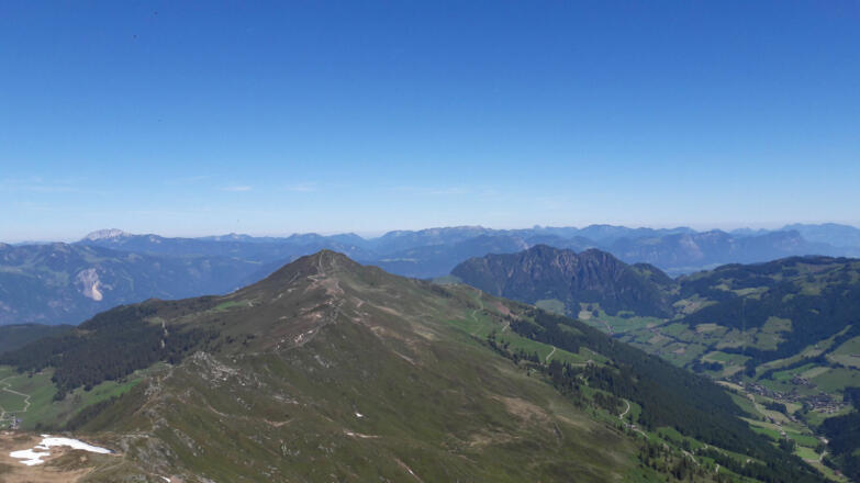Blick vom Standkopf in Richtung Wiedersberger Horn