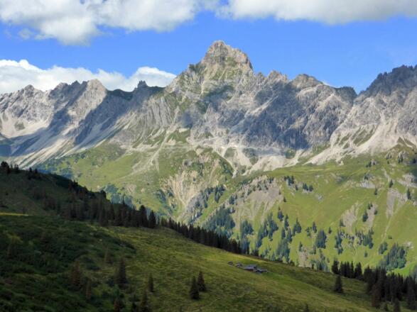 Blick vom Außergolm zur Zimba