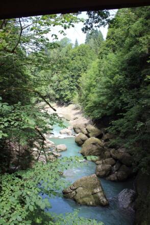 Blick aus der Kommabrücke