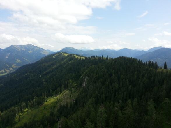 Blick vom Abendstein Richtung Ragstattalmen