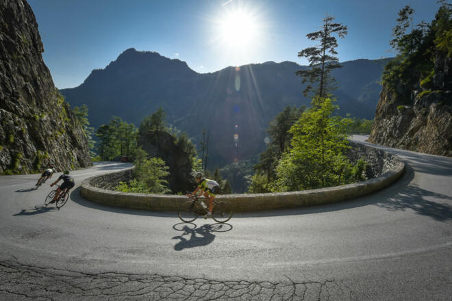 Rennradfahren in Brandenberg - Abfahrt