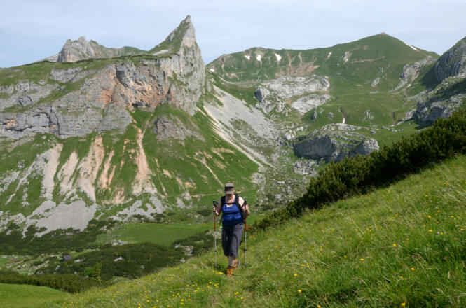 Anstieg von der Scherbensteinalm unterhalb des Sonnwendjochs