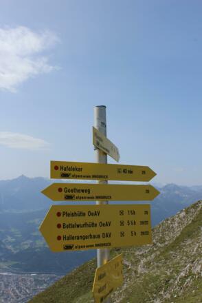 Wir gehen weiter entlang des Goethe Weges