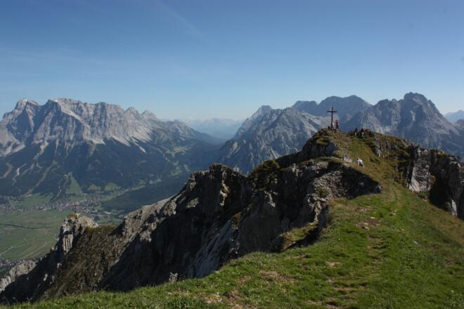 der Gipfel des Grubigstein mit herrlicher Aussicht