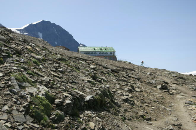 Die Hütte bereits in Sicht