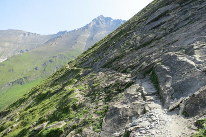 Der steile aber gut angelegte Steig zur Hütte