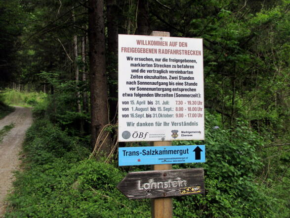 Beginn Bikerstrecke 455m