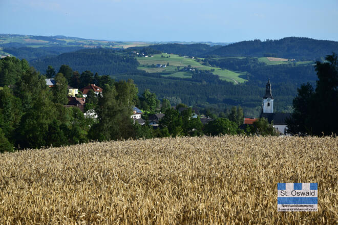 Blick vom Zollhaus nach St. Oswald bei Haslach