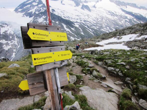 Der Alpenvereinsweg zum Gletscher trägt die Nummer 902.