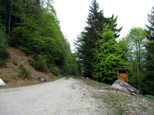 Kehre 6 auf 1070m, gerade zum Wanderweg 221 ~1 km