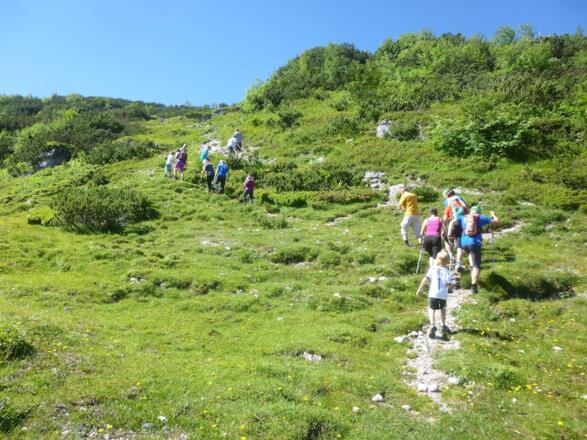 Anstieg von Hochtrittalm