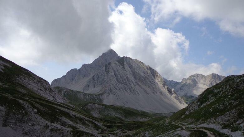 Blick Abstieg Stempeljoch Richtung Rumerspitze