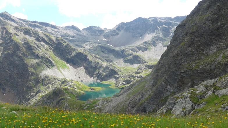 Der Geigensee vom Aufstieg zum Pumpersee gesehen