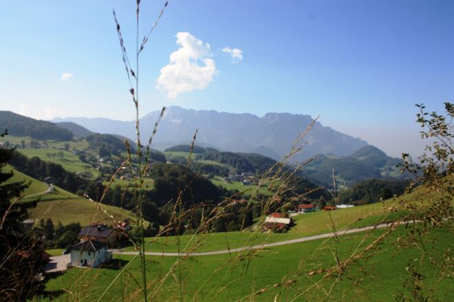 Ausblick auf das Untersbergmassiv